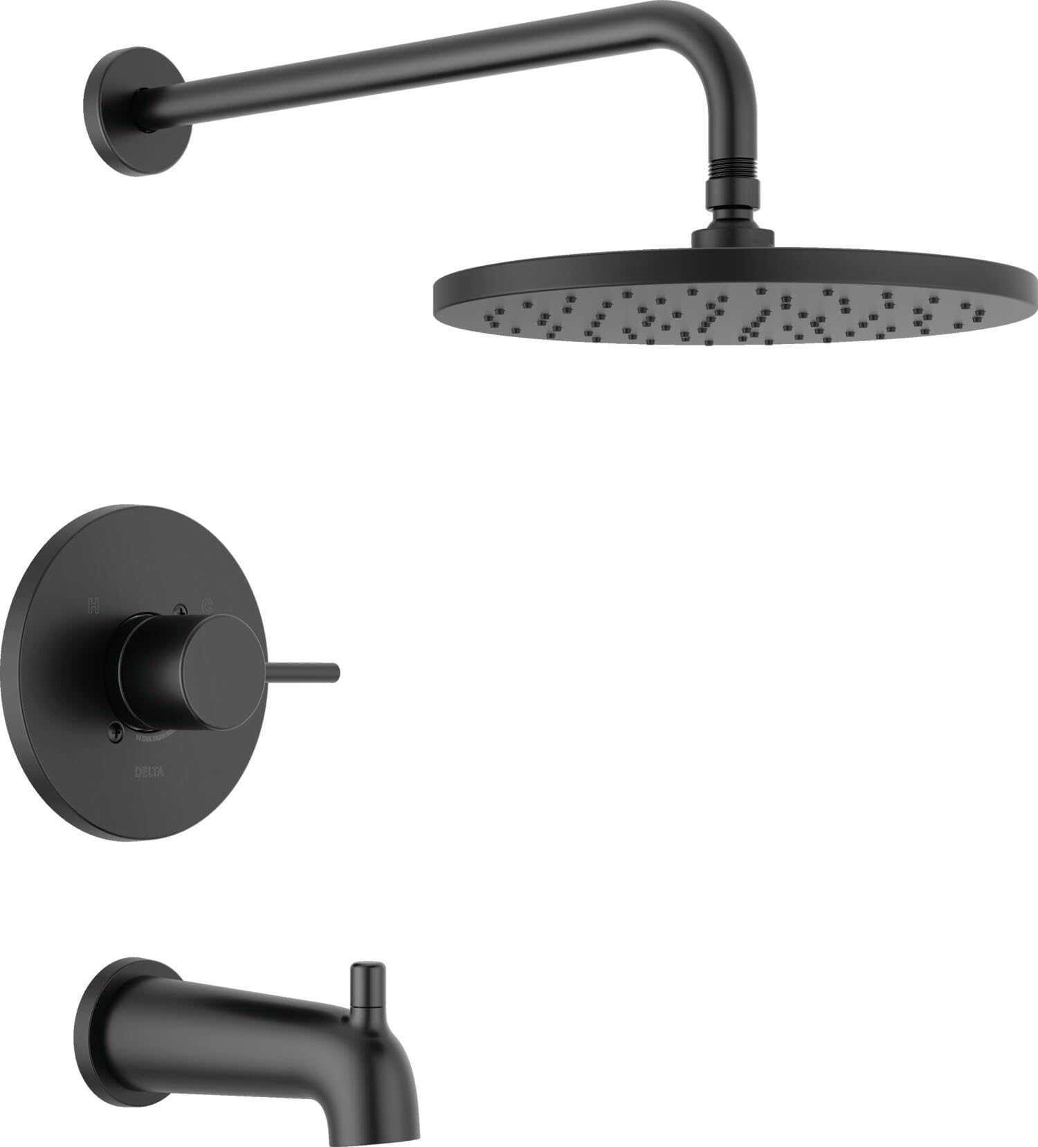 Amazon | Delta Faucet モダンレインカンラウンドシングル